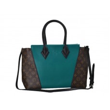 Louis Vuitton W kabelka s monogramem a kůží PM Green