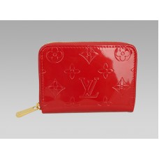 Monogram Louis Vuitton Vernis Zippy peněženka na mince Pomme Damour