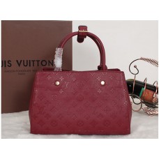 Louis Vuitton Monogram Empreinte Montaigne Mm Burgundsko