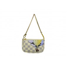 Louis Vuitton Damier Azur Mini Pochette příslušenství Illustre
