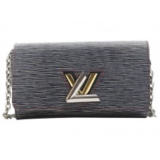 Peněženka Louis Vuitton Epi Leather Twist Chain Denim Black