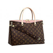 Monogram Louis Vuitton Canvas Pallas Lg Rose Ballerine