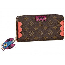 Plátěná peněženka Louis Vuitton Monogram Zippy Totem Flamingo