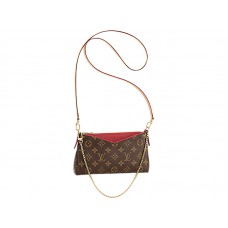 Plátěná kabelka Louis Vuitton Monogram Pallas Clutch Cherry