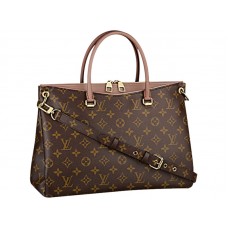 Monogram Louis Vuitton Canvas Pallas Lg Bois De Rose