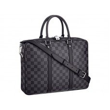 Malý cestovní doklad na plátno Louis Vuitton Damier Graphite Canvas