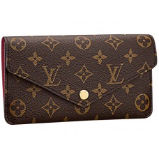 Plátěná peněženka Louis Vuitton Monogram Jeanne vínová