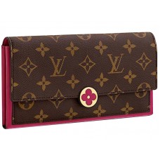 Peněženka Louis Vuitton Flore Monogram Canvas Fuchsia m64585