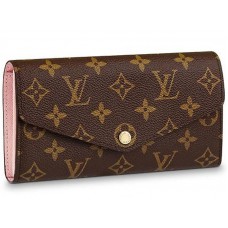 Plátěná peněženka Louis Vuitton Sarah s monogramem a růžovou balerínou m62235