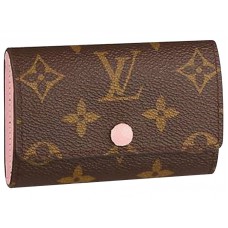 Plátěný věšák na 6 klíčů Louis Vuitton Monogram Rose Bellerine