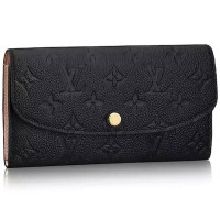 Louis Vuitton Monogram Empreinte Kožená peněženka Emilie Černá m62369