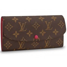 Plátěná peněženka Louis Vuitton Monogram Emilie fuchsiová m60697