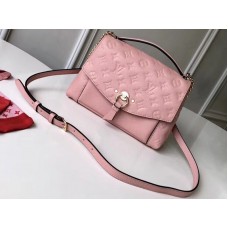 Louis Vuitton Monogram Empreinte kožená taška bílá BB pudrová růžová m43674