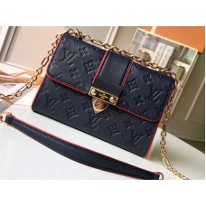 Louis Vuitton Monogram Empreinte Kožená Pochette Metis Navy Red m44071