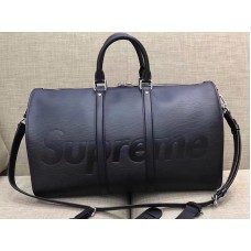 Louis Vuitton X Supreme Epi Leather Keepall Bandouliere 45 Černá