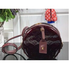 Louis Vuitton Monogram Vernis měkká krabička na klobouk vínová m53999