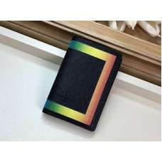 Kožený organizér Louis Vuitton Taiga s barevným lemováním, černý, m55048