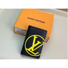 Louis Vuitton Epi Leather Pocket Organizer Black Se žlutými iniciálami m67904