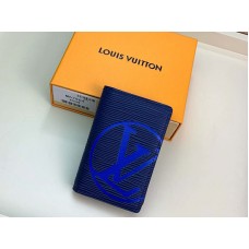 Louis Vuitton Epi Leather Pocket Organizer Navy Blue S Modrými Iniciálami M67904