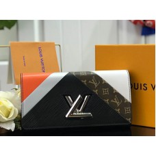 Kožená peněženka Louis Vuitton Epi Twist v černé hnědé barvě m60996