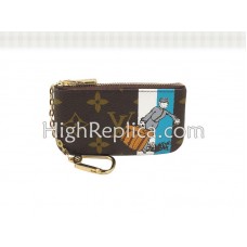 Monogram Louis Vuitton ženich Pochette Cles Blue