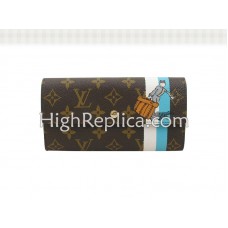 Peněženka Louis Vuitton Monogram Groom s kapsou na zip modrá