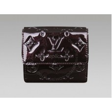 Monogram Louis Vuitton Vernis Snapped Billfold & Coin Purse Amarante