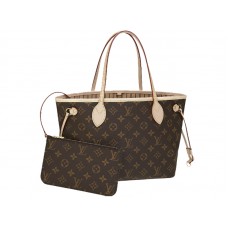 Kabelka Louis Vuitton Monogram Neverfull PM béžová